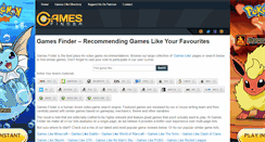 Desktop Screenshot of gameslikefinder.com